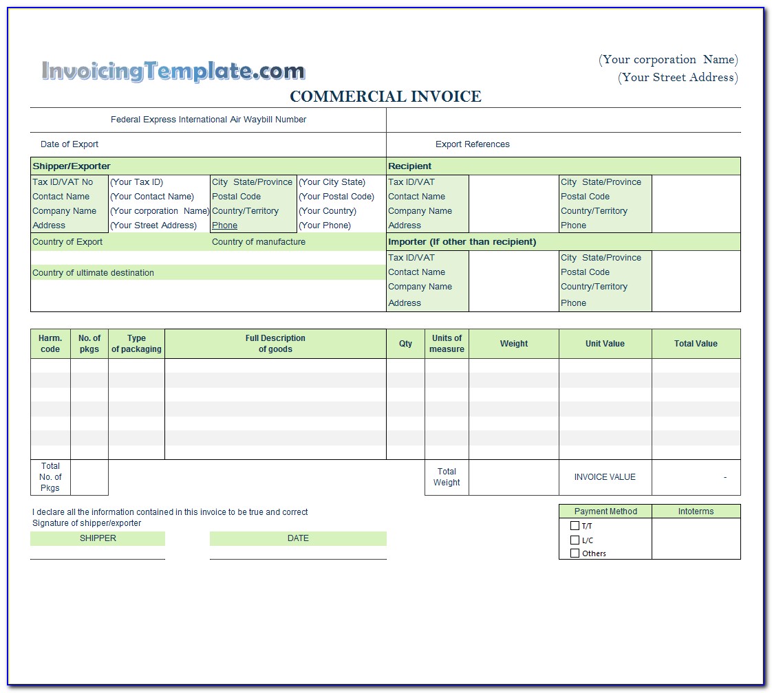 Business Invoice Template Open Office