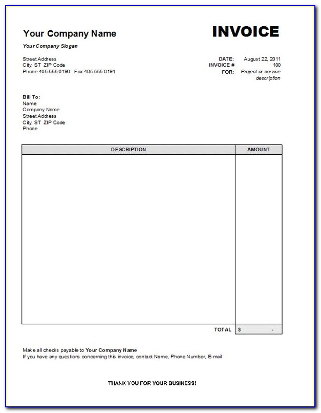 Business Invoice Template Psd Free