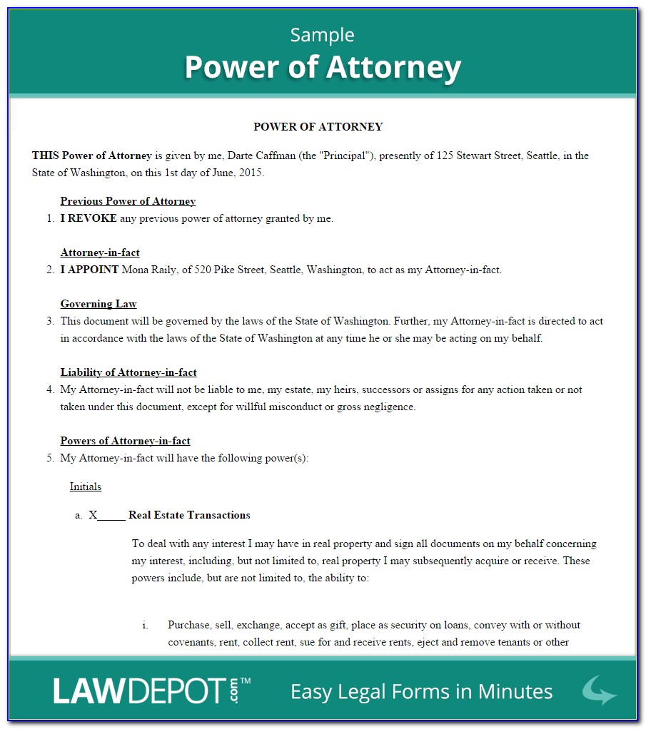 Business Lasting Power Of Attorney Template