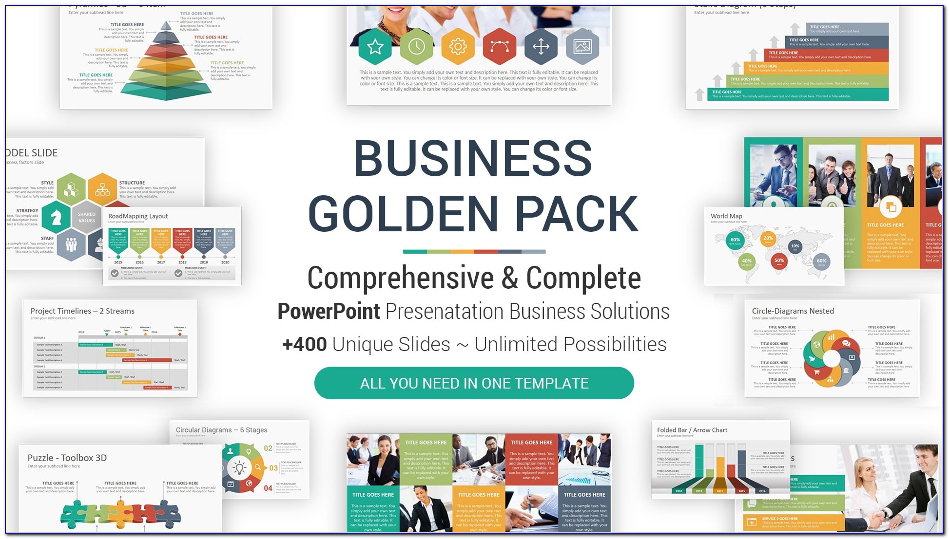 Business Pack Presentation Template For Powerpoint Free Download