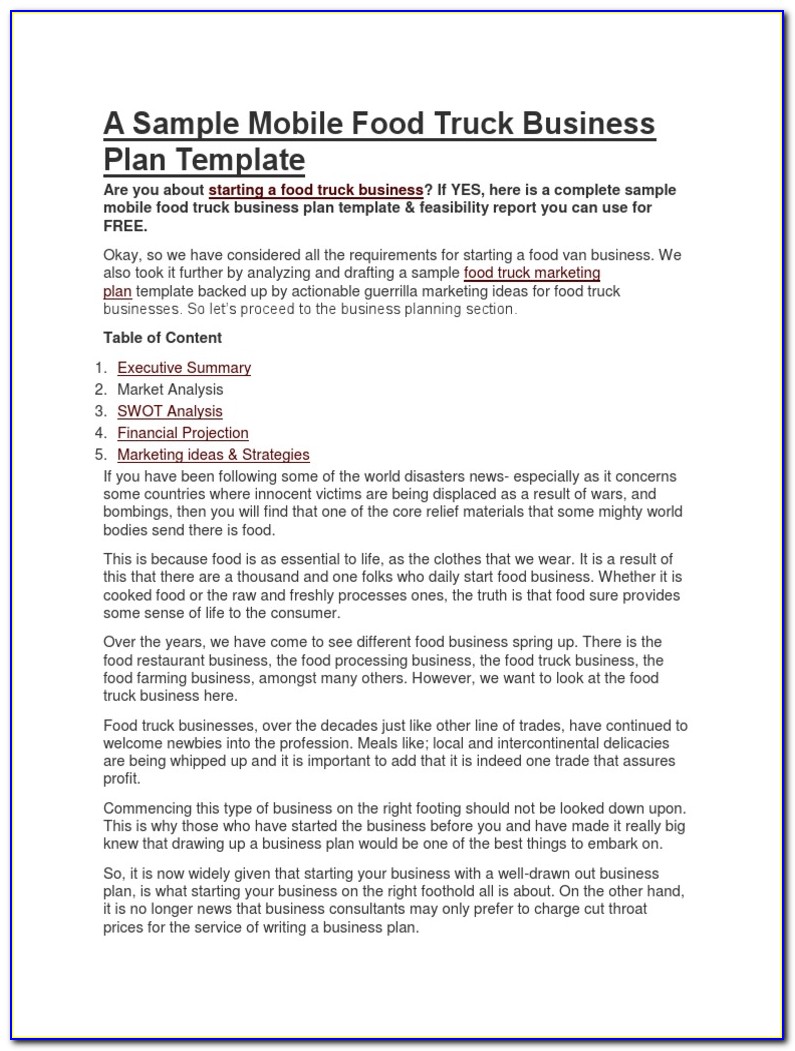 Business Plan Sample For Financial Services
