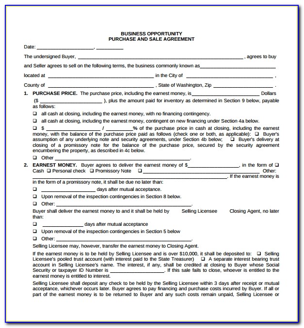 Business Sale Agreement Template Free Download Nz