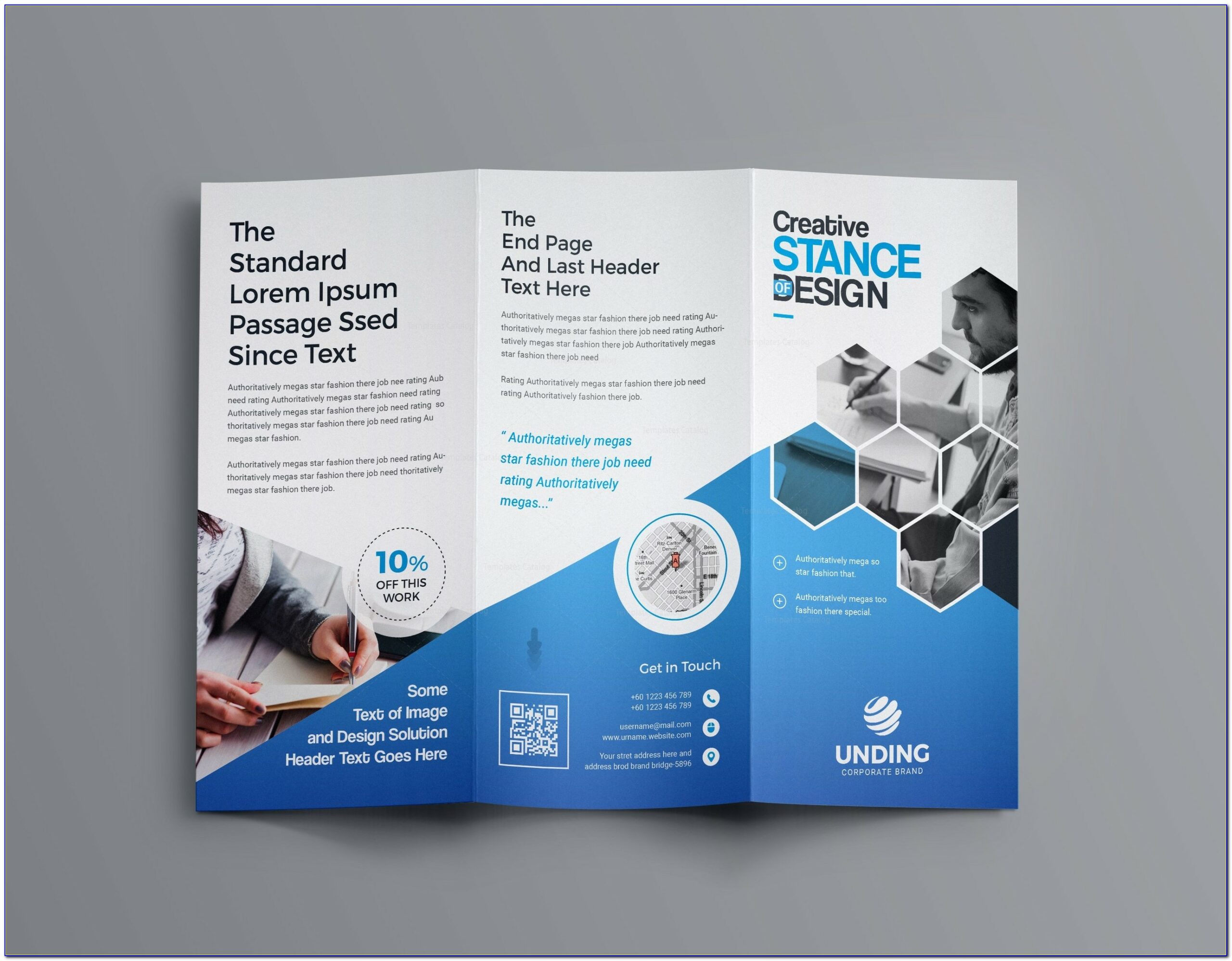 Business Tri Fold Brochure Template Mockup