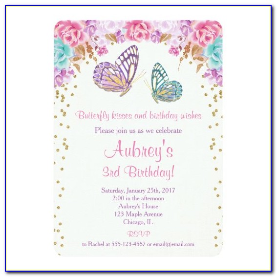 Butterfly Fold Invitation Template