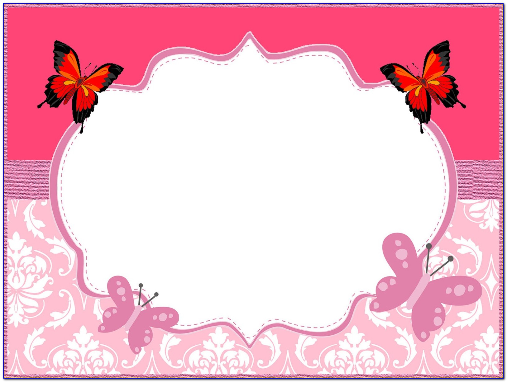 Butterfly Invitation Templates For Birthdays
