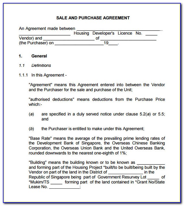 Buy And Sell Car Contract Template