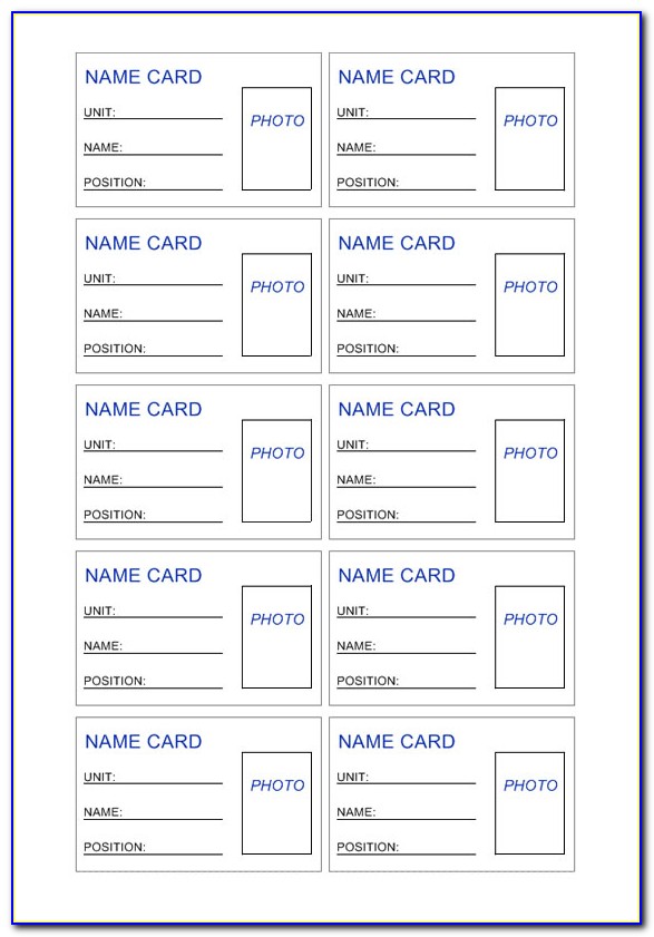C Line Name Tag Template