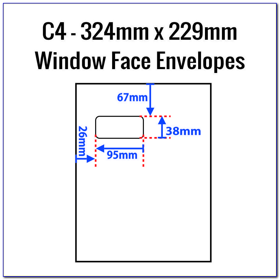 C4 Window Faced Envelope Template