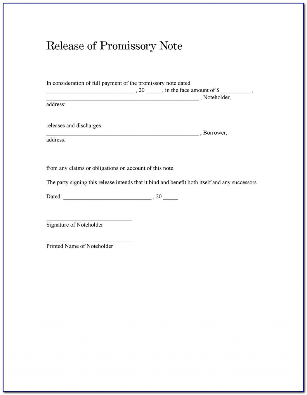 Ca Promissory Note Form