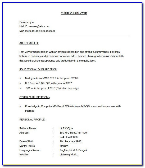 Call Center Resume Sample With Experience