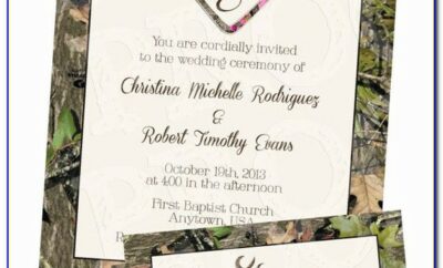 Camo Wedding Invitations Templates