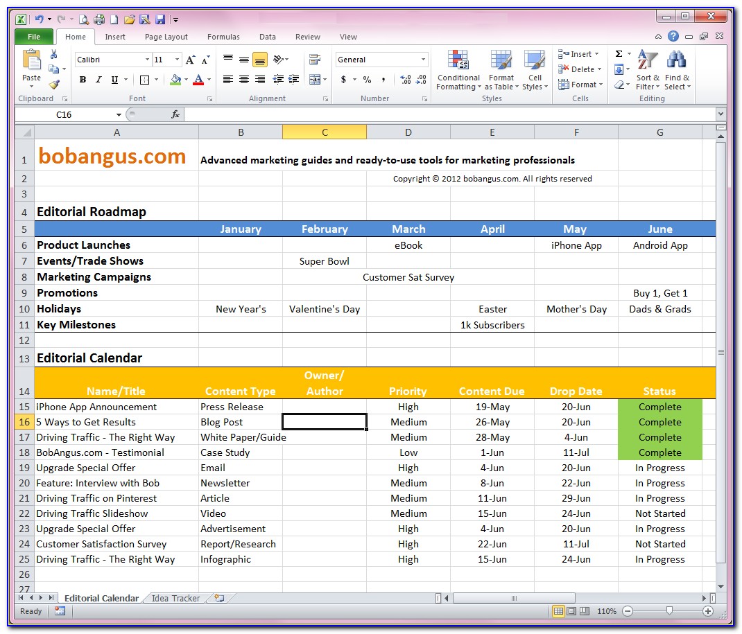 Campaign Plan Template Excel