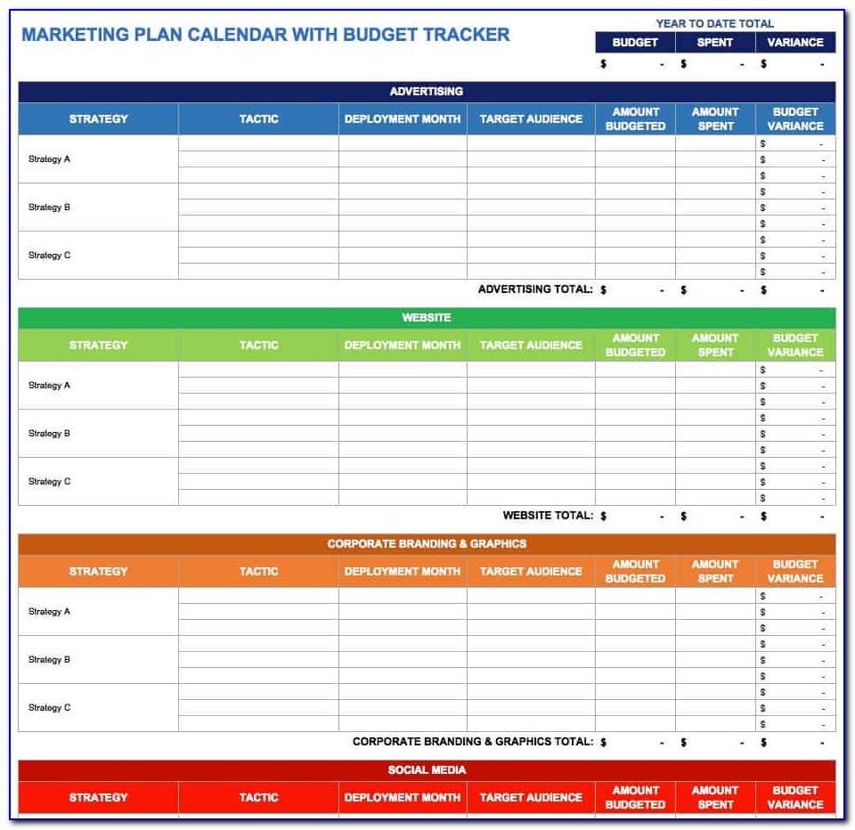 Campaign Schedule Template Excel