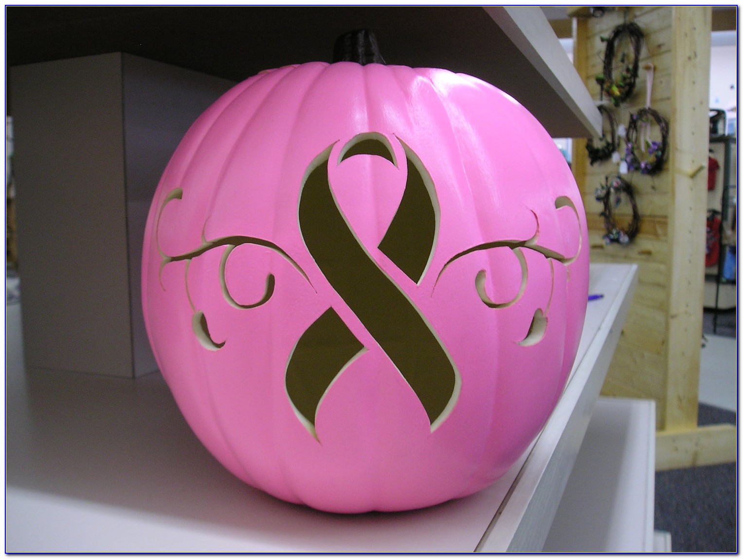 Cancer Ribbon Pumpkin Template