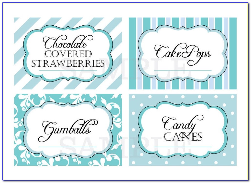 Candy Buffet Label Template