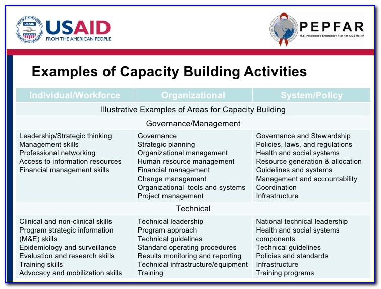 Capacity Building Plan Format