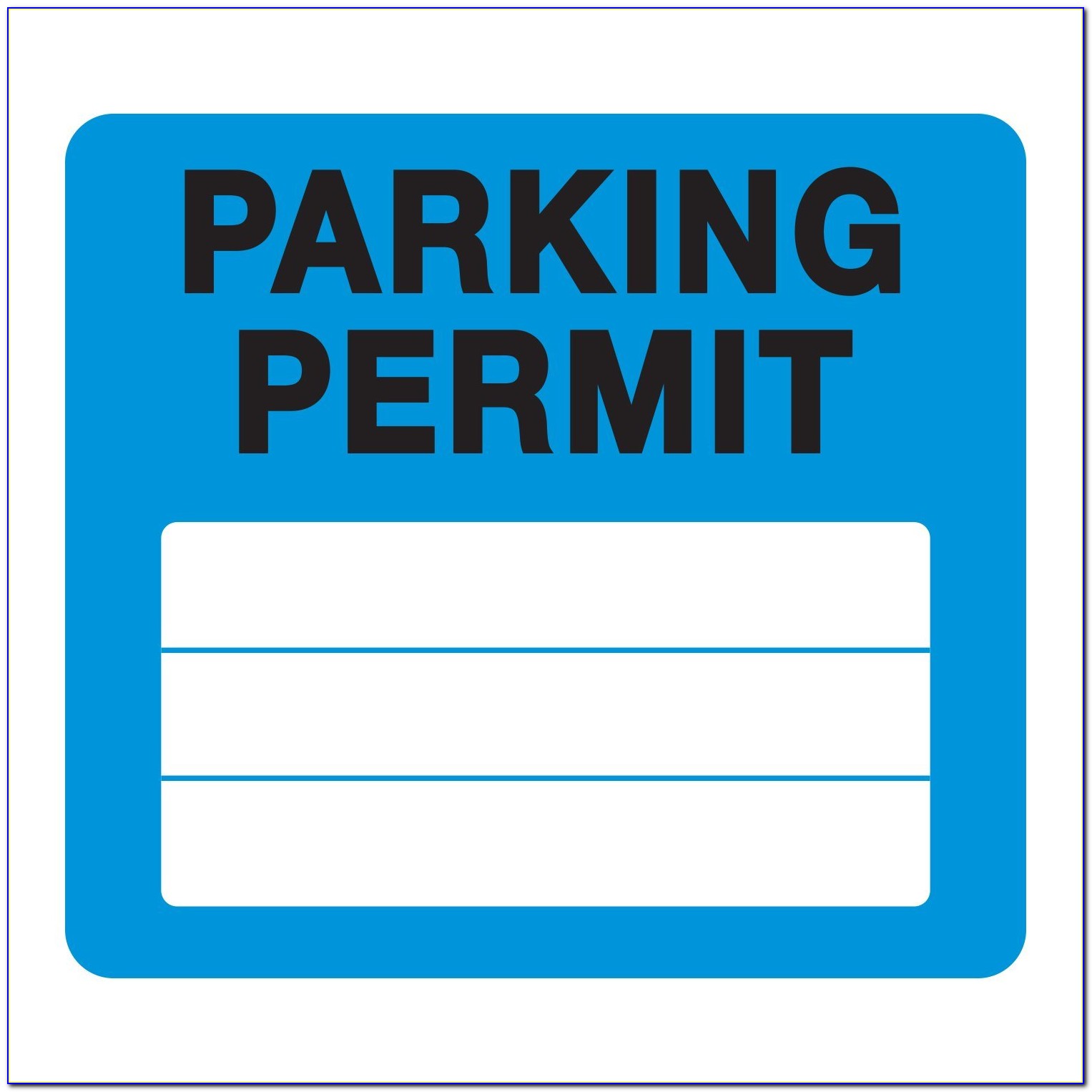 Car Parking Tag Template