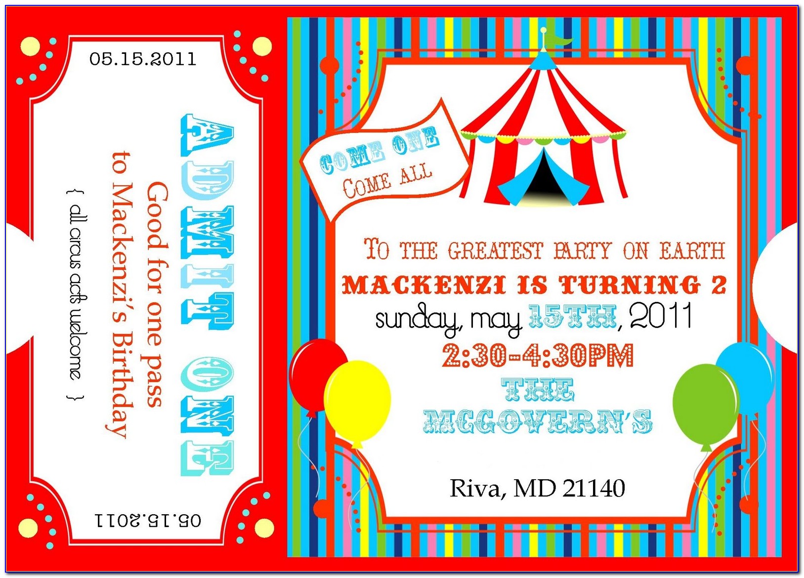 Carnival Party Invitations Free Templates