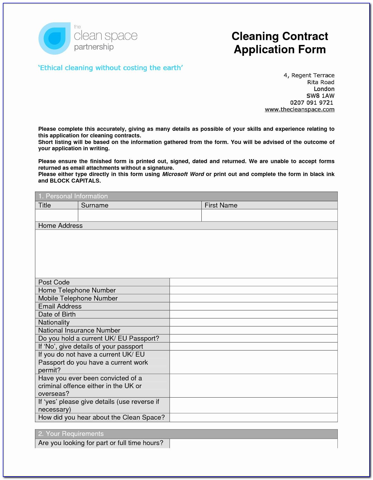 Carpet Cleaning Business Plan Template