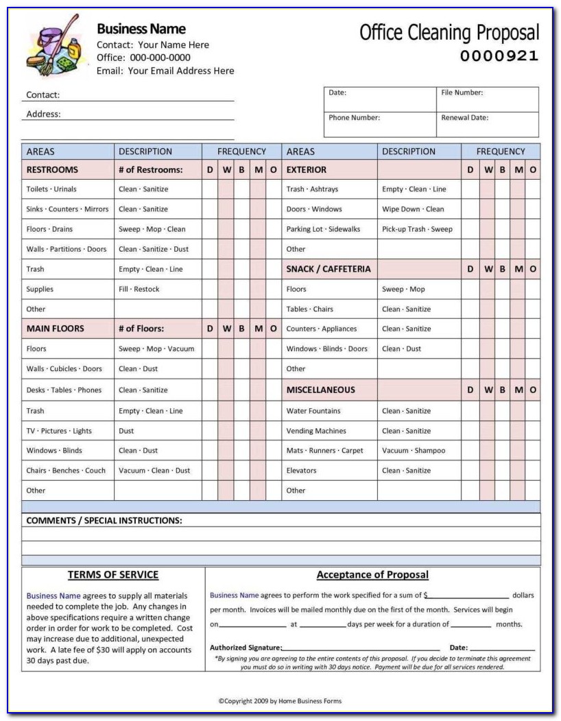 Carpet Cleaning Invoice Forms