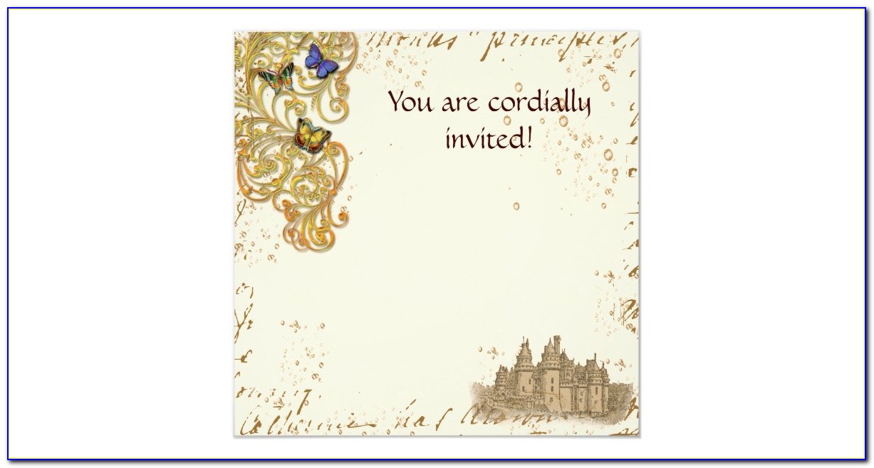 Castle Birthday Invitation Template Free