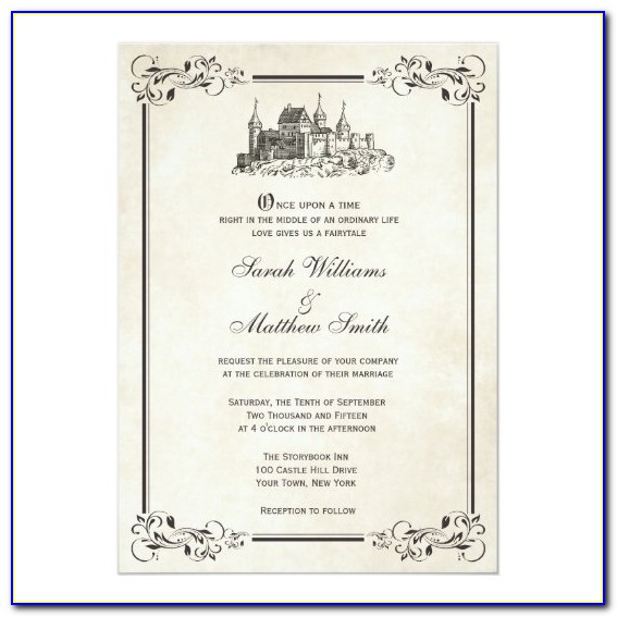 Castle Wedding Invitation Template