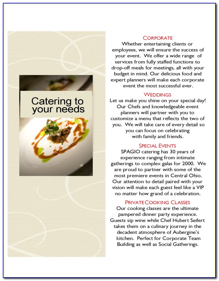 Catering Contracts Template Free