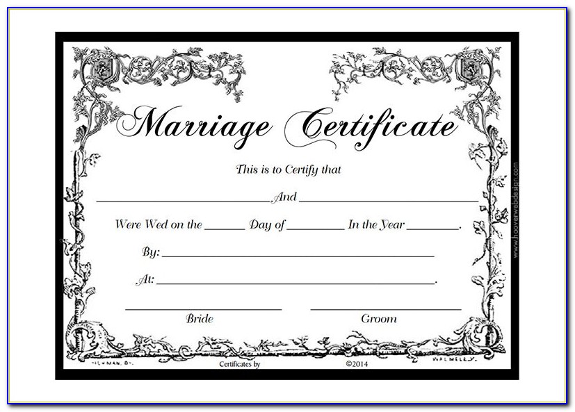 Catholic Church Marriage Certificate Template