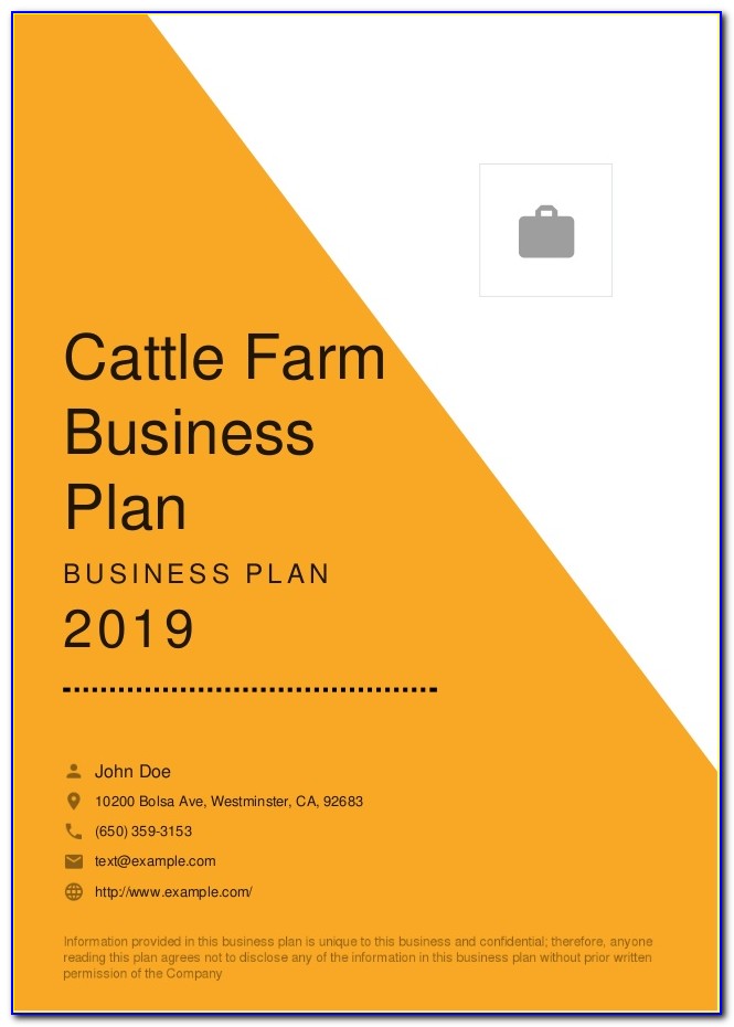 Cattle Business Plan Sample