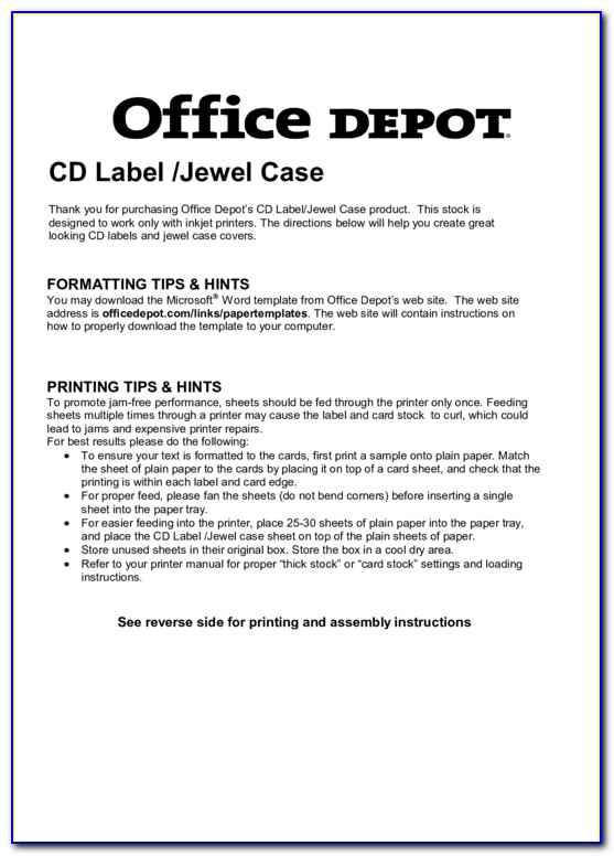 Cd Cover Template Word 2013