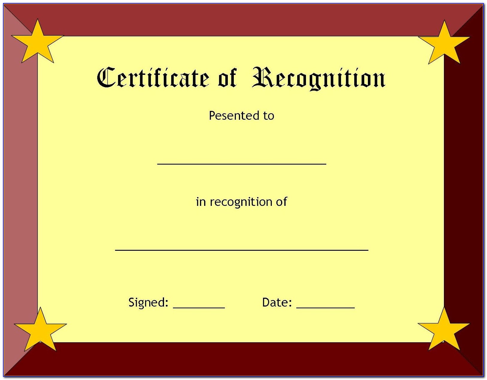 Certificate Templates Award Box