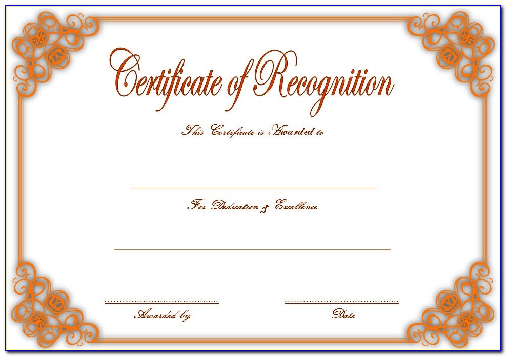 Certificates Of Appreciation Templates For Word