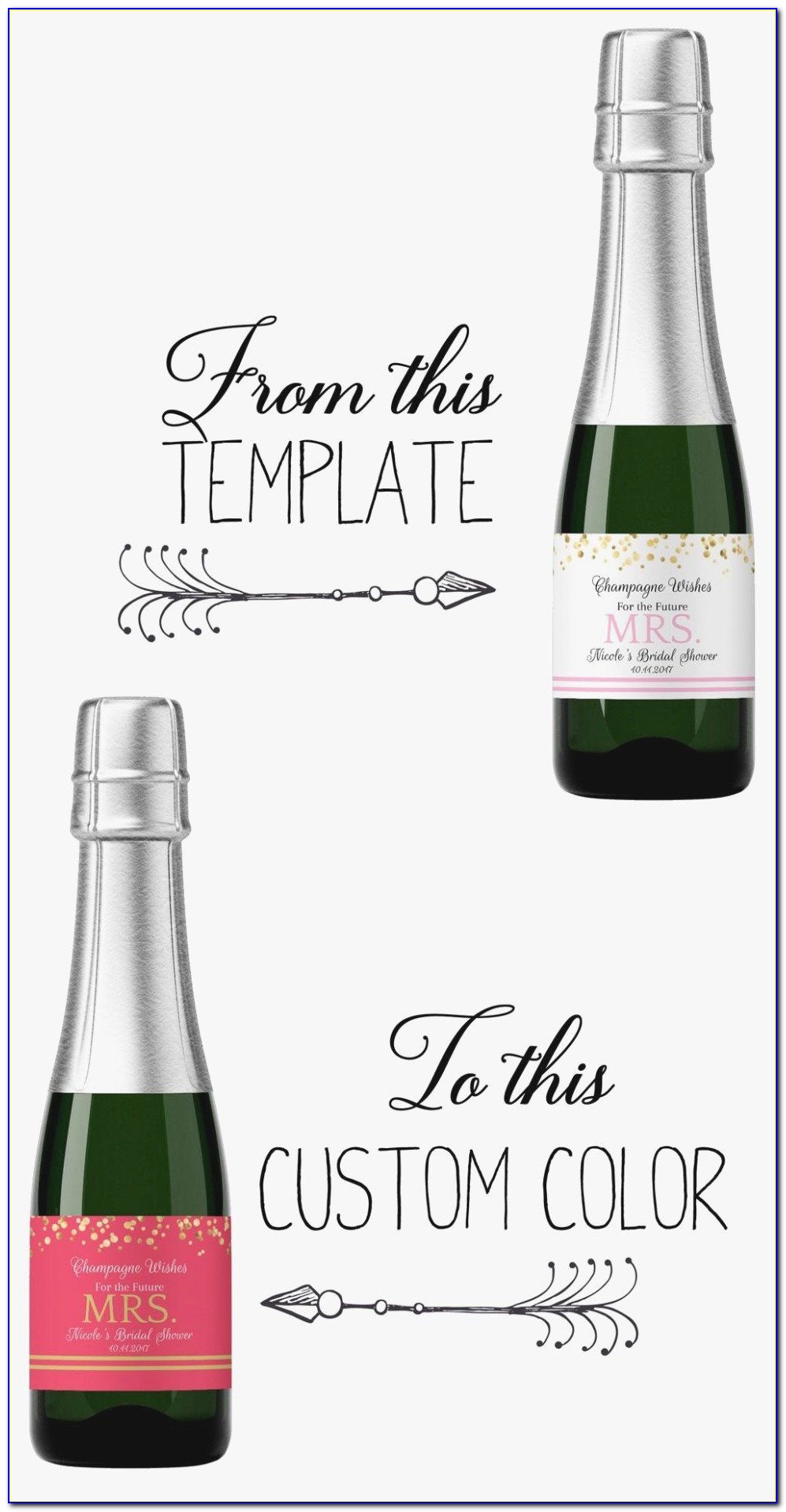 Champagne Bottle Label Template Free