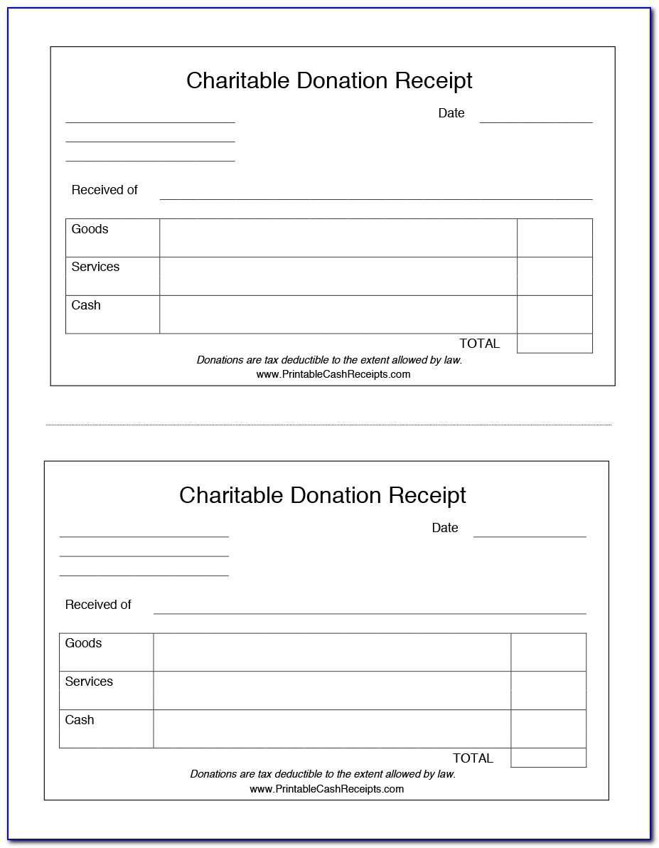 Charitable Donation Invoice Template
