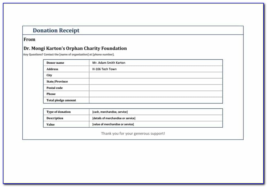 Charitable Donation Policy Template
