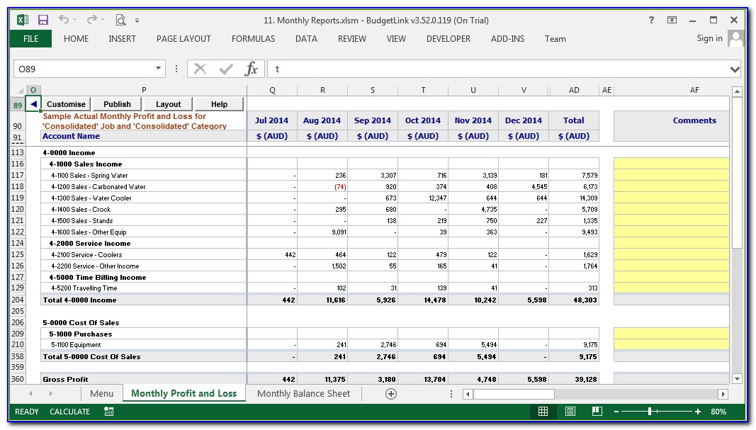 Chart Of Accounts Templates Excel