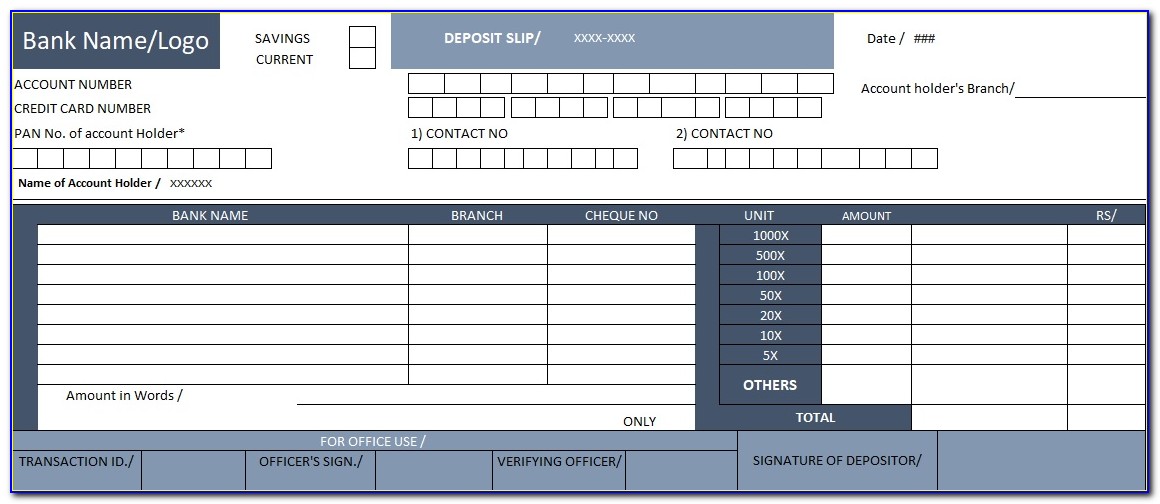 Checking Book Register Template
