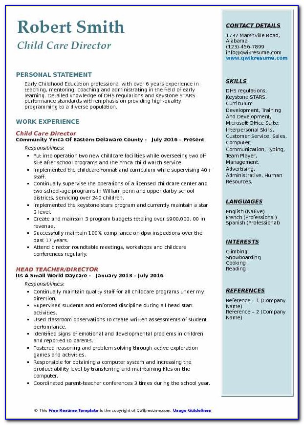Child Care Contract Sample