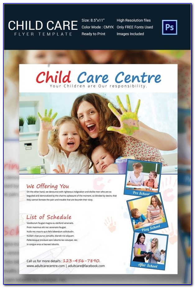 Child Care Flyer Template Free
