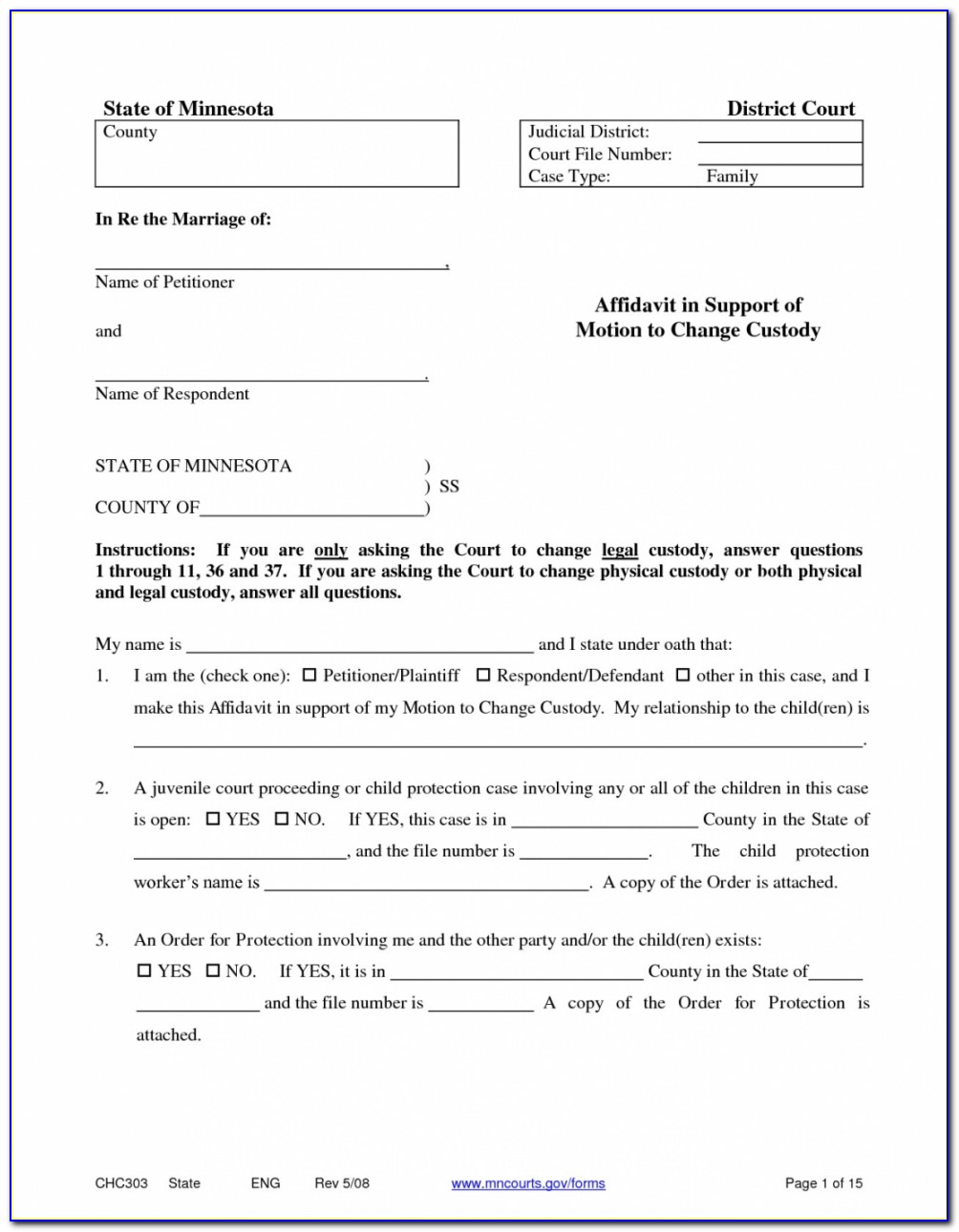 Child Support And Custody Agreement Template