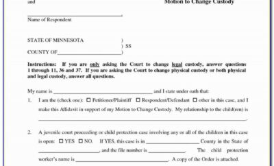 Child Visitation Agreement Letter Template