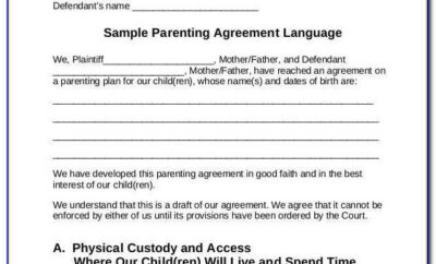 Child Visitation Agreement Template Uk