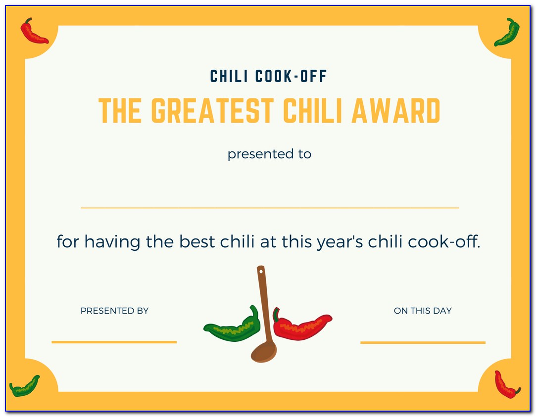 Chili Cook Off Poster Template Free