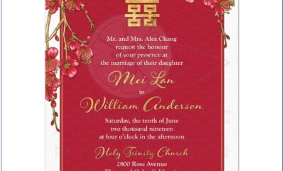 Chinese Theme Wedding Invitation Cards