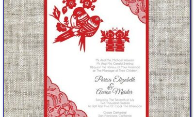 Chinese Traditional Wedding Invitation Cards