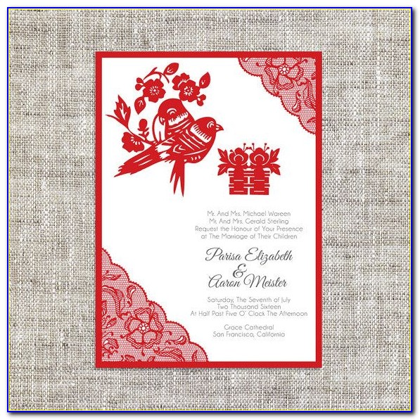 Chinese Traditional Wedding Invitation Cards