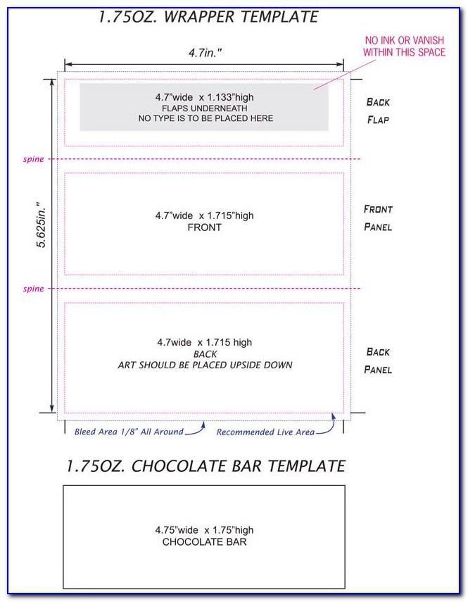 Chocolate Bar Wrapper Template Publisher