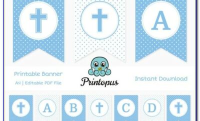 Christening Banner Template Free