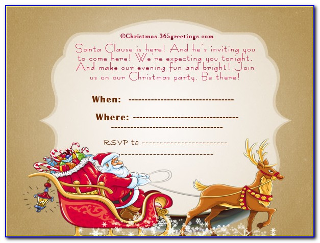 Christmas Invitation Template Free Download