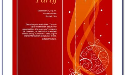 Christmas Invitation Template Printable